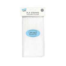 Biodegradable PLA Straws 200 Pack - Eco-Conscious Drinking Straws - Compostable Vegetable-Based Straws for Parties, Cocktails, Smo