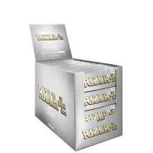Original Genuine Full Box Of Silver Rizla 100 Booklets Small Standard Regular Cigarette Rolling Papers