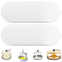 40PCS Flea Trap Sticky Discs 18CM Round Refill Pads for Lamp Catcher, Non Toxic Glue Paper for Mosquito, Insect Control, Replaceme