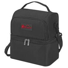Vinsani 7L Dual Compartment Lunch Bag with Ice Pack Cooler Bag Large Capacity Double Decker Insulated Picnic Storage Bag Foldable