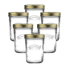Kilner Wide Mouth Screw Top Lid Preserving Glass Jar 0.35 Litre Transparent (Pack of 6)