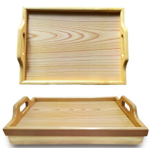 Natural Wooden Theme Lap Tray With Cushion Bean Bag Wood Design With Carrying Handles, Breakfast, Dinner, Laptop, TV, Food, Compac