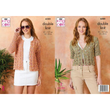 King Cole Womens Knitting Pattern Double Knit DK Ladies Cardigans (6300)