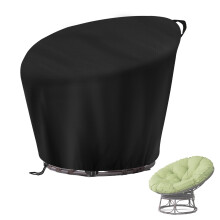 Velfree Papasan Chair Cover, Lounge Chair Tarpaulin, Waterproof, UV-Resistant, Windproof, Rattan Chair Cover for Rocking Chair, Li