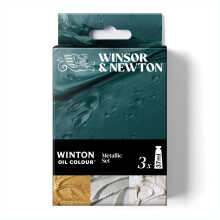 Winsor & Newton Winton Oil Color Paint Set, Metallics, 3 x 37ml Tubes