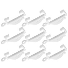 Fuyamp 50 Pcs Plastic Curtain Hooks,White Curtain Track Glider Hook for Hanging and Moving Window Curtain