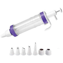 Cake Decorating Pen + 7 Pieces Icing Decoration Tips Dessert Decorator Piping Cream Plastic Nozzles Decorator Pastry Cream Making