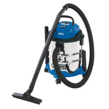 Draper 1250W 20 L Wet and Dry Vaccum Cleaner | 1.5m Flexible Hose and Acessories | 25 l/s Max Airflow | 15 kPa Vacuum Pressure | H