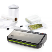 Foodsaver Food Vacuum Sealer Machine with Integrated Roll Storage | Bag Cutter and Delicate Food Mode | Includes Assorted Vacuum S