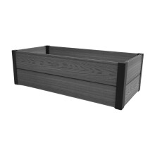 Keter Maple Raised Planter 106 x 50 x 32 cm Grey Evotech Plastic Weatherproof Maintenance Free Garden Bed for Vegetables Herbs Flo