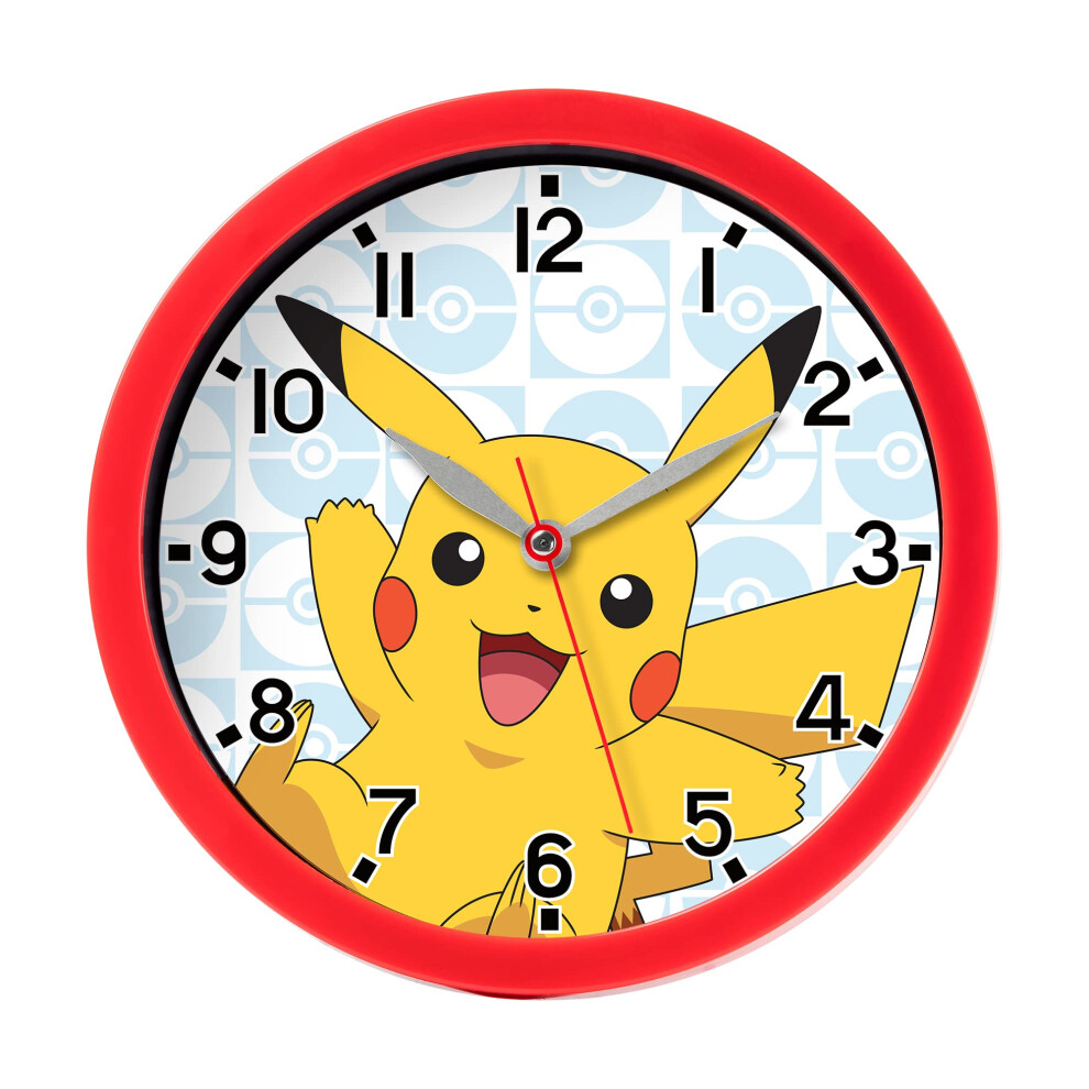 Pokémon Pikachu Wall Clock Pok3159 Red