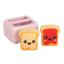 Kawaii Toast Salt and Pepper Shakers | Cute Ceramic Kitchen Tableware Set