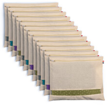 SOLSTICE Cotton Saree Bags, Covers for Storage Set with Zip Closure for Clothes Bags and Wardrobe Organizer with Transparent mesh