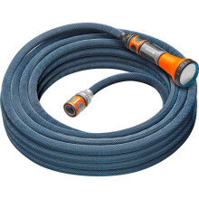 Gardena Liano Xtreme 1/2 inch, 15m set: Extremely robust textile garden hose, for indoor water taps, with PVC inner tube, lightwei