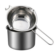 Chocolate Candle Wax Melting Pot: Stainless Steel Double Boilers Wax Melting Pots Small Boiler Cup Kit for Candle Soap Butter Maki