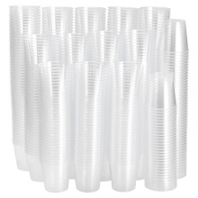PINGEUI 600 Pack 1oz Clear Plastic Shot Cups, Mini Shot Glasses Containers for Drinks, Jelly, Sample, Sauce, Dipping