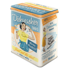 Nostalgic-Art Retro Style Storage Jar L, 3L, Dishwasher Tabs - Gift Idea for Nostalgia Friends, Large Tin Vintage Design