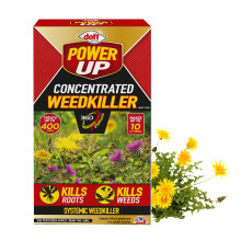 Doff Power Up 360 Super Concentrated Weedkiller 250ml – Systemic Garden Weed Control – Kills Weeds & Roots – Treats up to 400 sq.m