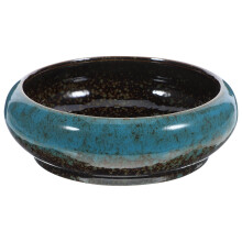 Happyyami 1pc Hydroponic Planter Ceramic Planters Lotus Pot Glazed Bonsai Pot Water Lily Flower Bowl Desktop Cactus Succulent Bowl
