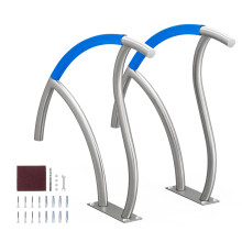 VEVOR Pool Handrail, 2 PCS 30x30 in Pool Railing, Stainless Steel with Base Plate for Indoor/Outdoor Pools,Swimming Pool Safety Ra