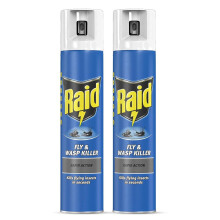 Raid Wasp Killer Spray Pk2 300ml Eliminates - Kill Flaying Insects In Seconds Spray Leaves a Neutral Scent Ideal For Indoor Use