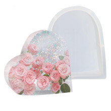 Large Heart Silicone Mold,Heart Resin Mould Silicone Mold Large Deep Moulds for Resin Casting for Resin Casting Flowers Decoration