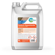 Multex Sodium Hypochlorite, 14-15% Liquid Chlorine, 5L, Swimming Pool and Surface Disinfectant