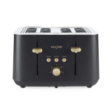 Salter Alchemy 4-Slice Toaster - 7 Levels of Browning, Wide Slots, Defrost, Reheat, Cancel Functions, High-Lift Eject, Removable C