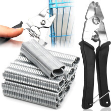 Sausage Clipper Pliers With 1200 Clips - Fence Pliers Hog Ring For Mattresses, Car Cushions, Sofas, Fences and Animal Cages