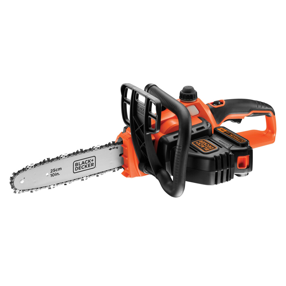 Black+Decker 18V Lithium-Ion Chainsaw Cordless With Battery 25 Cm 2.0Ah Gkc1825l20-Gb, Orange 18201031