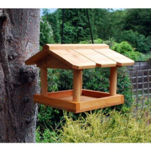 Hanging Wildbird Table Feeder. Wild Bird Wooden Seed Feeding Station. Fat Balls.