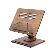 Vigo Wood Cookbook Stand - Wooden Laptop Holder & Recipe Book Stand - Adjustable, Foldable, Cookbook Rack - Kitchen & Office Acces