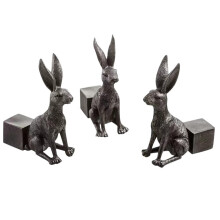 DuBom 3Pcs/Set Mini Animal Shape Resin Dog Rabbit Tortoise Shaped Decorative Plant Risers for Pots, Pot Feet for Planter Pots,Deco