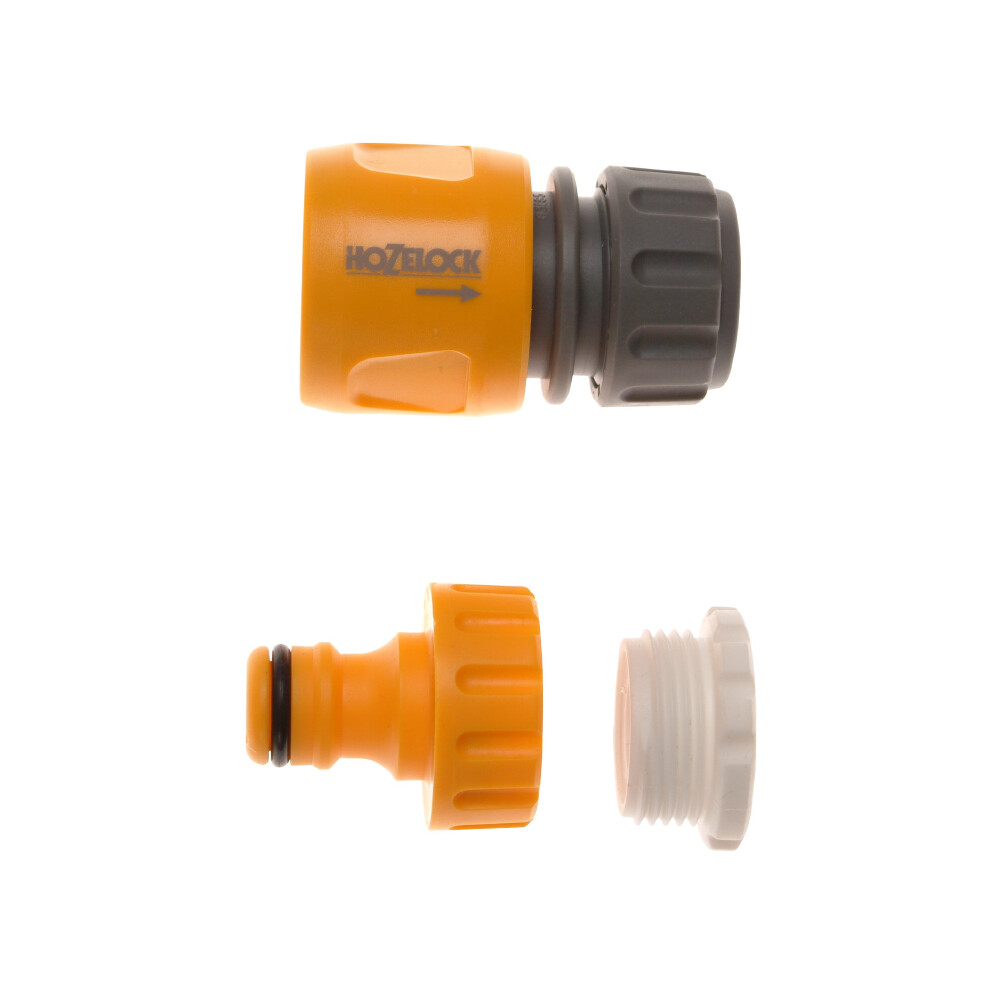 Hozelock Threaded Tap And Hose End Connector (Twin Pack)