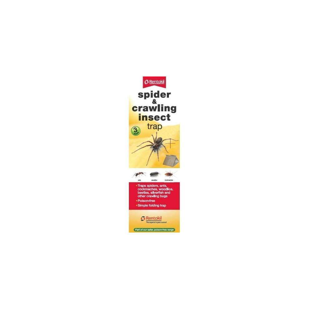 Rentokil 3 Pack Spider & Crawling Insect Beetle Ants Cockroaches Trap
