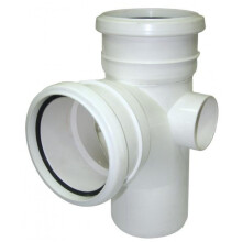 FLOPLAST 110mm Soil Ring Seal 92.5 Degree Branch - White