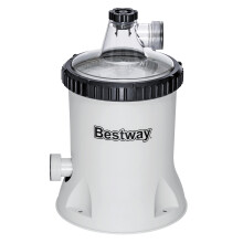 Bestway Filter Pump 5678 L with Polysphere Balls for Above-Ground Swimming Pools - 27.2 cm x 27.3 cm x 42.2 cm - Grey