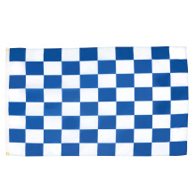 AZ FLAG - Blue And White Check Flag - 3x5 Ft - 100D Polyester Checkered Racing Banner with Two Metal Grommets - Fade Resistant - V