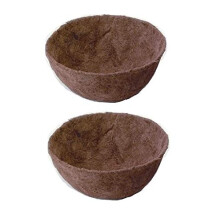 Ambassador 2 Natural Coco Hanging Basket Liners Cupped Shaped Coco Liner For 12 Inch Basket