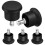 VOSAREA 5 x Replacement Felt Slider Chairs for Office Home (Black) 1