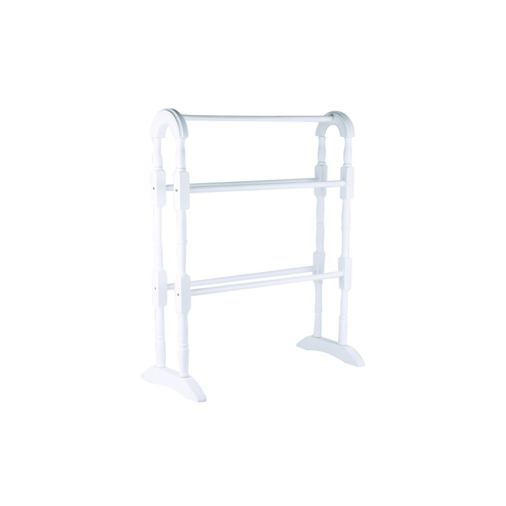 Apollo Towel Rail, Wood, White 85402522