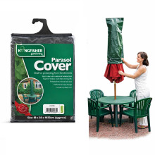 ZINNIAUK Kingfisher Parasol Cover, Waterproof Outdoor Patio Umbrella Cover, UV Treated, Heavy Duty Garden Furniture Protector with