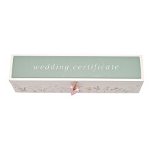 Widdop and Co Love Story Wildflower Certificate Holder | Wedding Certificate Keepsake Box with Floral Design | Romantic Gift for N