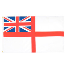 AZ FLAG - White Ensign Flag - 2x3 Ft- 100D Polyester St George'S - British Royal Navy Ships Banner with Two Metal Grommets - Fade