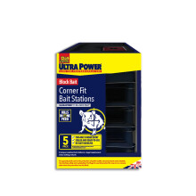 The Big Cheese Ultra Power Corner Fit Bait Station - 5 pack, Single use Bait Station with enclosed bait, Mouse Poisoning Blocks,