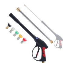 Aim Tools High Pressure Washer Gun Long Lance 4000PSI with 5 Spray Nozzle Tips, 38cm Replacement Extension Wand 1/4" Quick Connect
