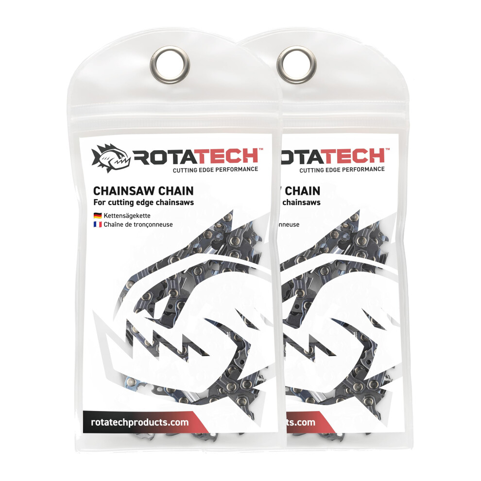 2 X 15 38Cm Rotatech Chainsaw Chains 325" Pitch, .050" Gauge, 64 Dl Drive Links. Compatible With Husqvarna 435 435E 440E Sp344g 70206579