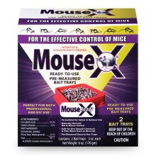 EcoClear Products MouseX 620107, Humane All-Natural Non-Toxic Mouse Killer Pellets, Ready-To-Use Pre-Measured 3 oz. Bait Trays, 2-