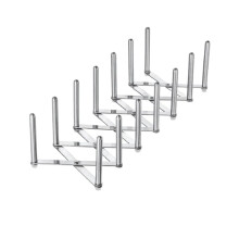 Bobzo Adjustable Pot Lid Organizer Rack – Stainless Steel Pan Lid Holder for Kitchen Cabinets, Drawers & Shelves – Space-Saving Co