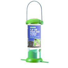 Gardman A01236 Flip Top Nyjer Seed Feeder Bird, Green, 13 x 5 x 13 cm